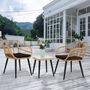 Patio Wicker Chair Set Outdoor Porch Furniture, thumbnail 1 of 12