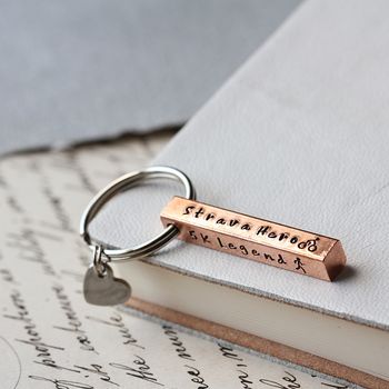 Personalised Copper Bar Keyring, 4 of 12
