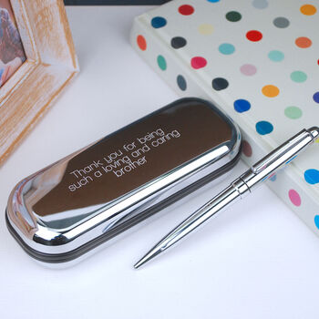 Personalised Boxed Chrome Pen, 4 of 7