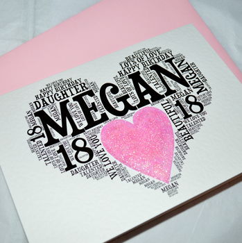 Personalised 18th Birthday Sparkle Card, 11 of 12