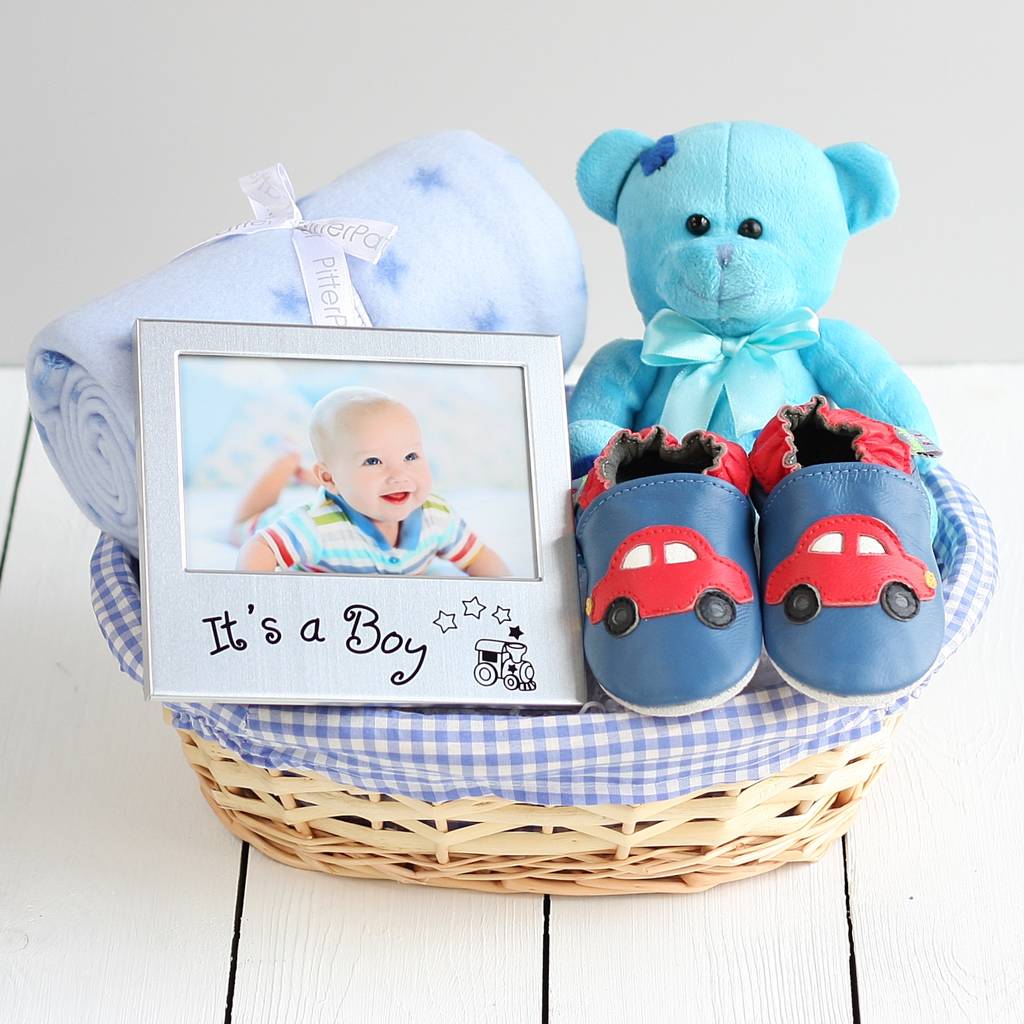 beautiful boy new baby gift basket by the laser engraving company