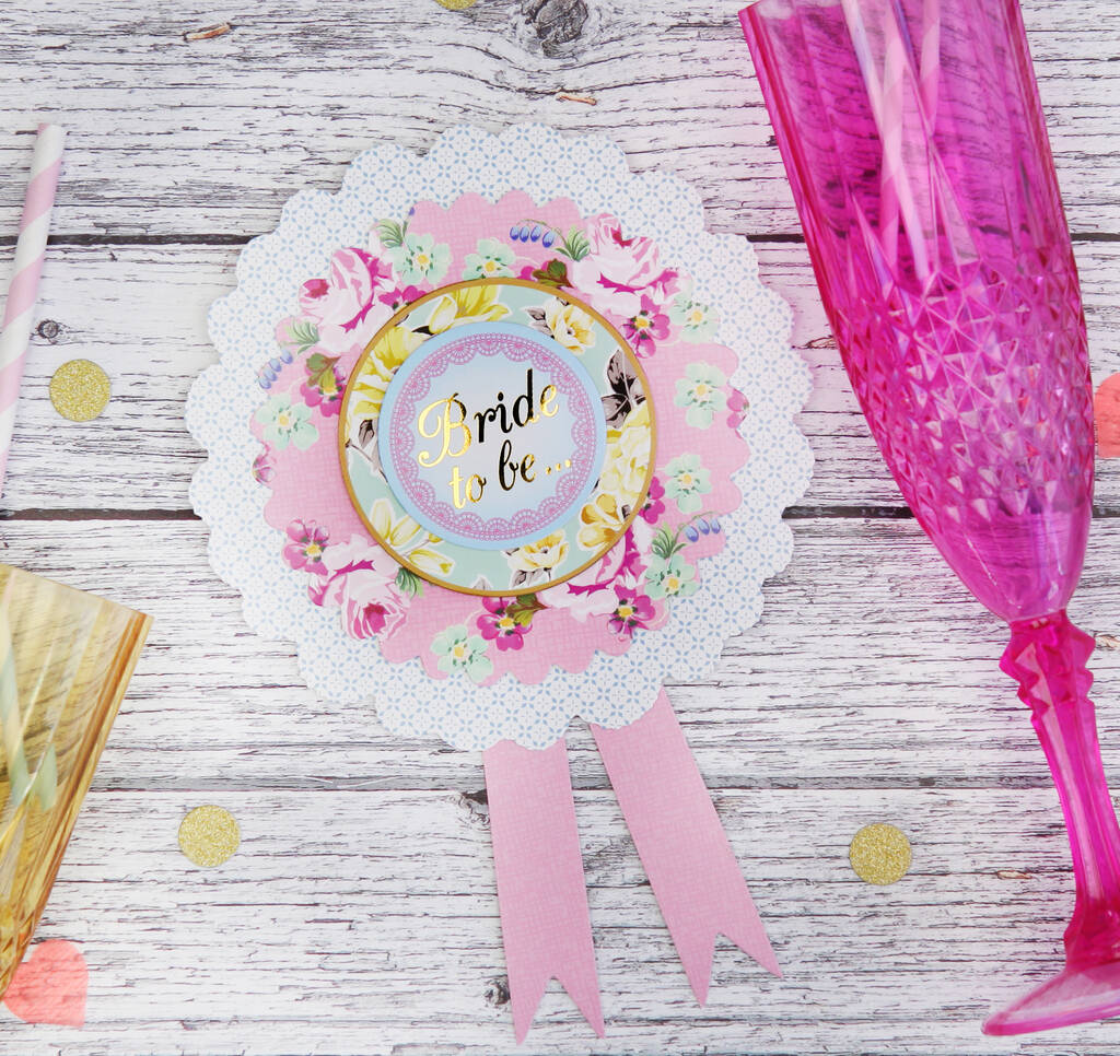 Hen Party 'Bride To Be' Rosette, 1 of 3