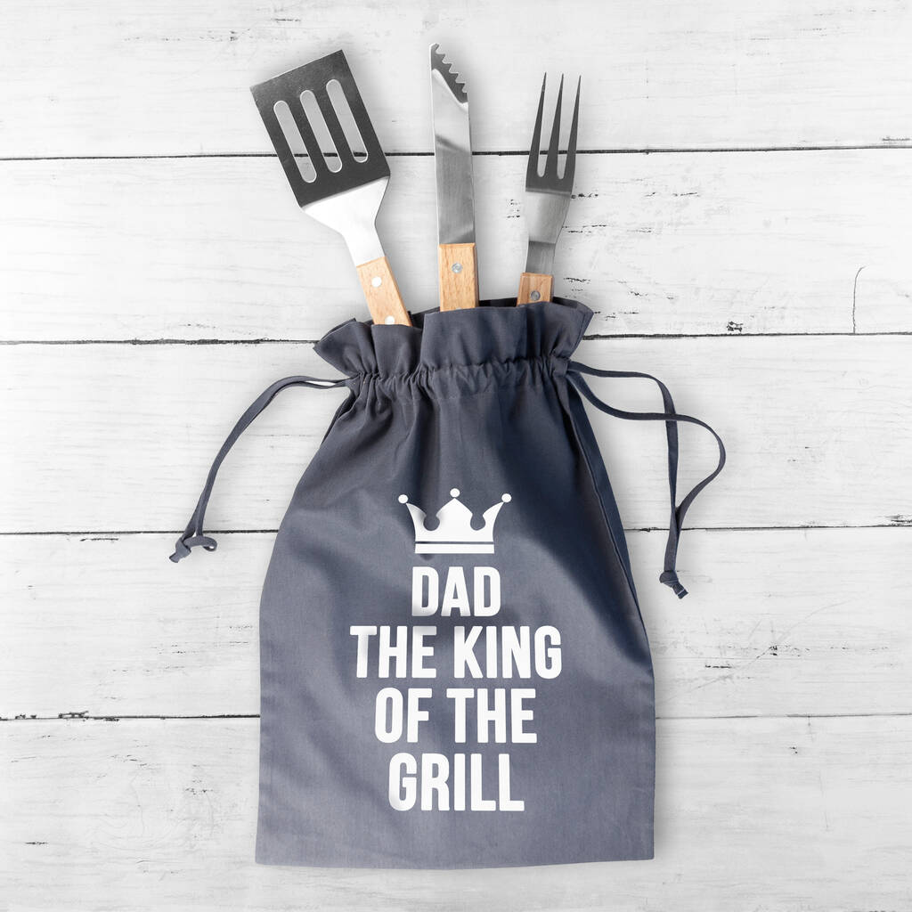 Dad’s Personalised King Of The Grill BBQ Tools Set, 1 of 9