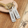 10th Anniversary Numerals Pair Of Personalised Keyrings, thumbnail 2 of 6