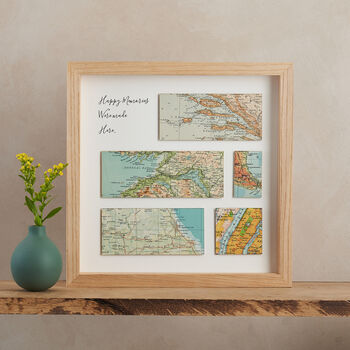 Remember When… Personalised Five Map Print Gift, 5 of 8