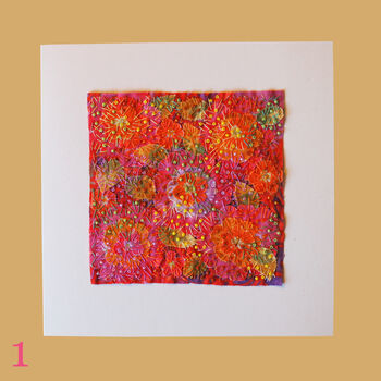 Reusable Handmade Greetings Cards Square Blank Inside Or Optional Handwritten Message, 3 of 11