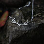 My Deer Antler Silvan 925 Sterling Silver Necklace, thumbnail 3 of 4