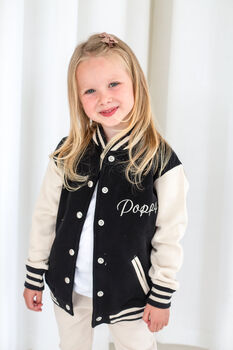 Child's Embroidered Personalised Name Bomber Jacket, 5 of 12