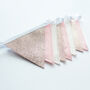 Pink And Rose Gold Glitter Bunting, thumbnail 5 of 9