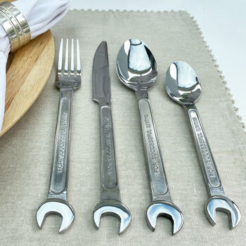 Spanner Cutlery Place Setting, 3 of 4