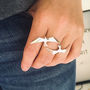 Double Seagull Ring, thumbnail 4 of 5