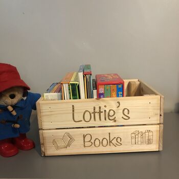 Personalised Book Storage Box / Crate, 2 of 3