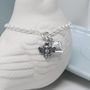 Sterling Silver Bee And Heart Bracelet, thumbnail 2 of 3