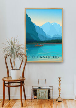 Go Canoeing Travel Poster Art Print, 5 of 8