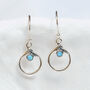 Molten Sterling Silver Blue Fire Opal Drop Earrings, thumbnail 1 of 7
