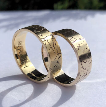 Custom Women's Star Map Engagement Or Wedding Ring, 4 of 10