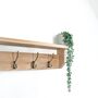 Solid Oak Coat Rack With Hooks, 10cm Deep, Oak Shelf With Hook, Chrome Hook, Silver Hook, Black Hook, Bronze, Brass Hooks, Copper, Oak Shelf, thumbnail 8 of 11