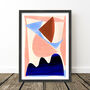 Pink And Blue Oversized Abstract Shapes Art Print, thumbnail 11 of 12