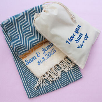 Personalised Cotton Throw, Gift For Mother, 3 of 12