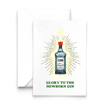 'Glory To The Newborn Gin' Christmas Card, 2 of 3