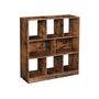 Eight Compartments Brown Wooden Bookcase Bookshelf, thumbnail 2 of 4