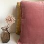 Sumptuous Velvet Cushion Cover Brickred Pink, thumbnail 4 of 4
