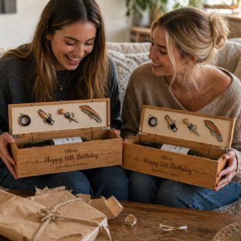 Personalised Milestone Birthday Wine Bottle Gift Set, 2 of 12