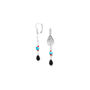 Silver Plated Earrings With Dangles Agate And Turquoise, thumbnail 3 of 3