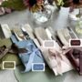 Personalised Place Setting Recycled Leather Napkin Holder, thumbnail 2 of 6