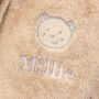 Personalised Baby Dressing Gown Bear, thumbnail 3 of 10