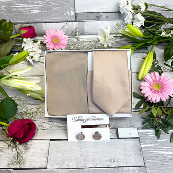 Coffee Wedding Tie Set, 7 of 10