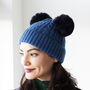 Cable Knit Duo Pom Knit Hat, thumbnail 3 of 6