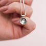 Stars And Gems Birthstone Locket In Sterling Silver, thumbnail 1 of 11