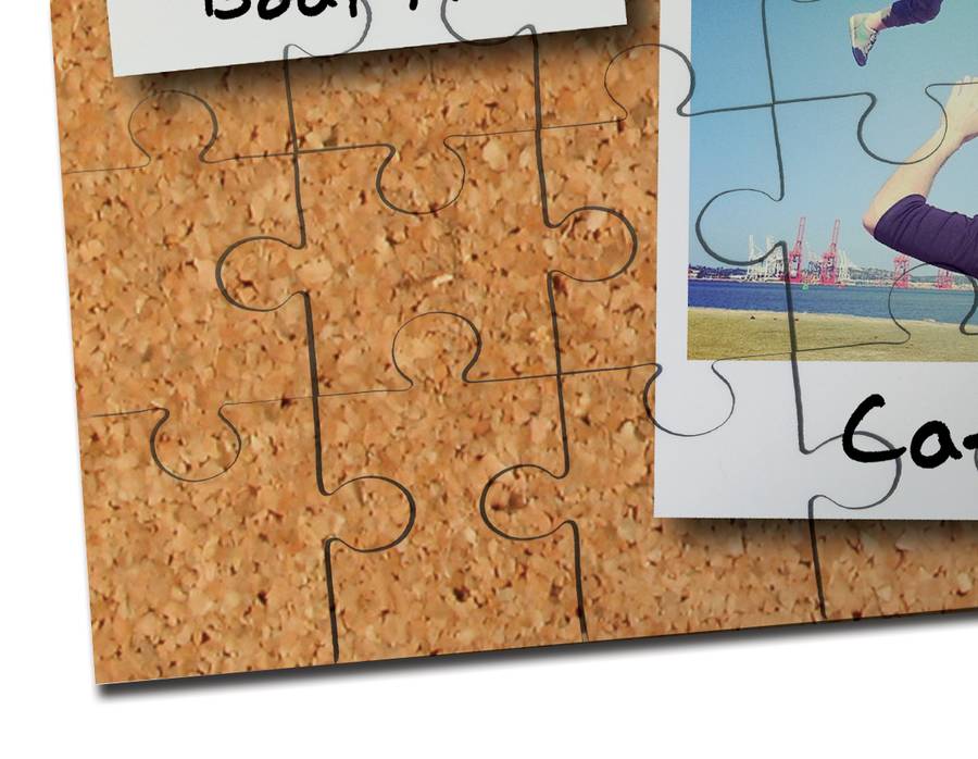 Personalised Cork Board Style Photo Jigsaw By Instajunction
