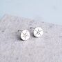 Sterling Silver Sand Dollar Stud Earrings, thumbnail 1 of 6