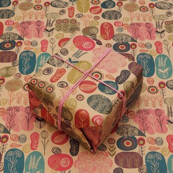 Pop Flower Patterned Gift Wrap, 3 of 5