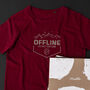 'Offline' Cotton T Shirt For Men, thumbnail 2 of 7