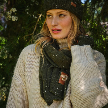 Green Knitted Scarf, 2 of 6