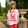 Going Out Out Santa Girls' Christmas T Shirt, thumbnail 3 of 4