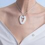 Fluent Heart Silver Pendant, thumbnail 3 of 6