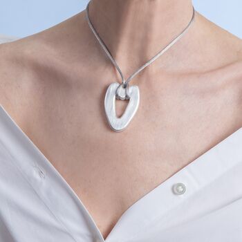 Fluent Heart Silver Pendant, 3 of 6