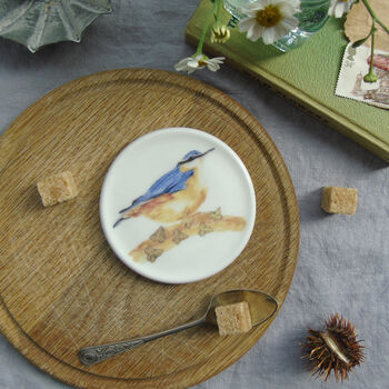 Nuthatch Bone China Coaster, 2 of 7