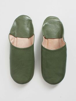 Men's Leather Babouche Slippers, 7 of 10