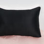 Silk Pillow Black Pure Mulberry Silk Satin, thumbnail 4 of 7