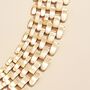 Wide Gold Plated Multilink Chain Bracelet, thumbnail 6 of 7