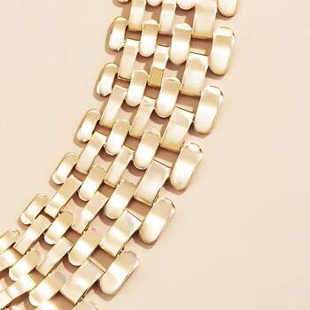 Wide Gold Plated Multilink Chain Bracelet, 6 of 7