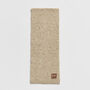 Taupe Knitted Scarf, thumbnail 2 of 5