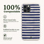 Navy Stripes Eco Phone Case, thumbnail 2 of 7