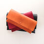 Leather Clutch Bag With Interlocking Seam, thumbnail 8 of 12