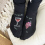 So Grapeful For You Valentine's Wine Socks, thumbnail 1 of 5